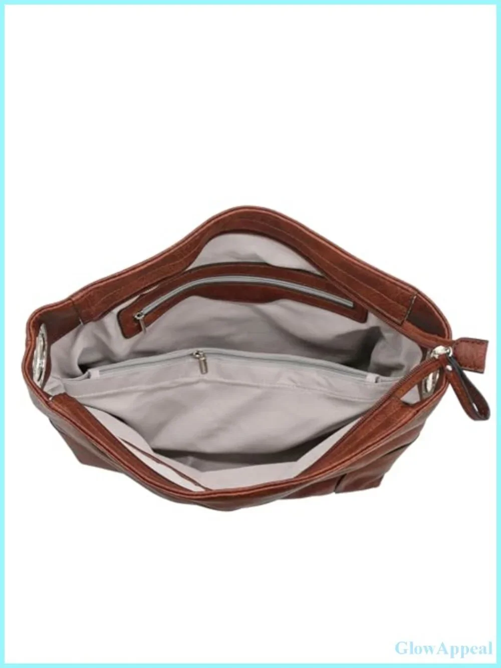 Faux Leather Hobo Shoulder Bag with Big Snap Hook Hardware